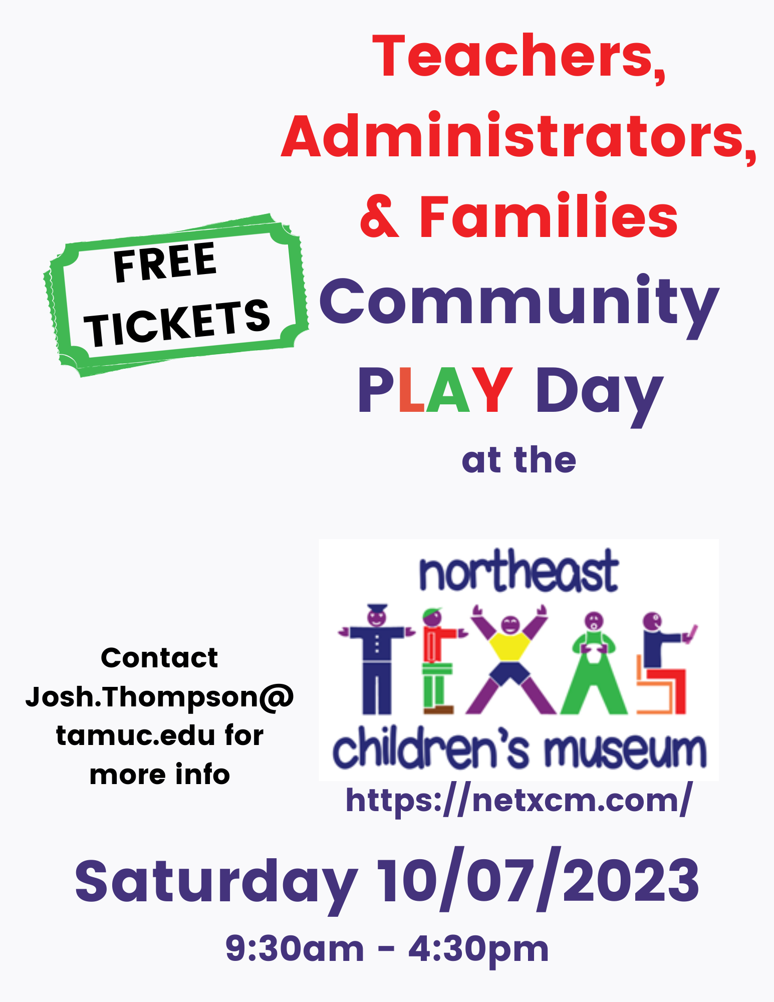 Play Day Oct 7